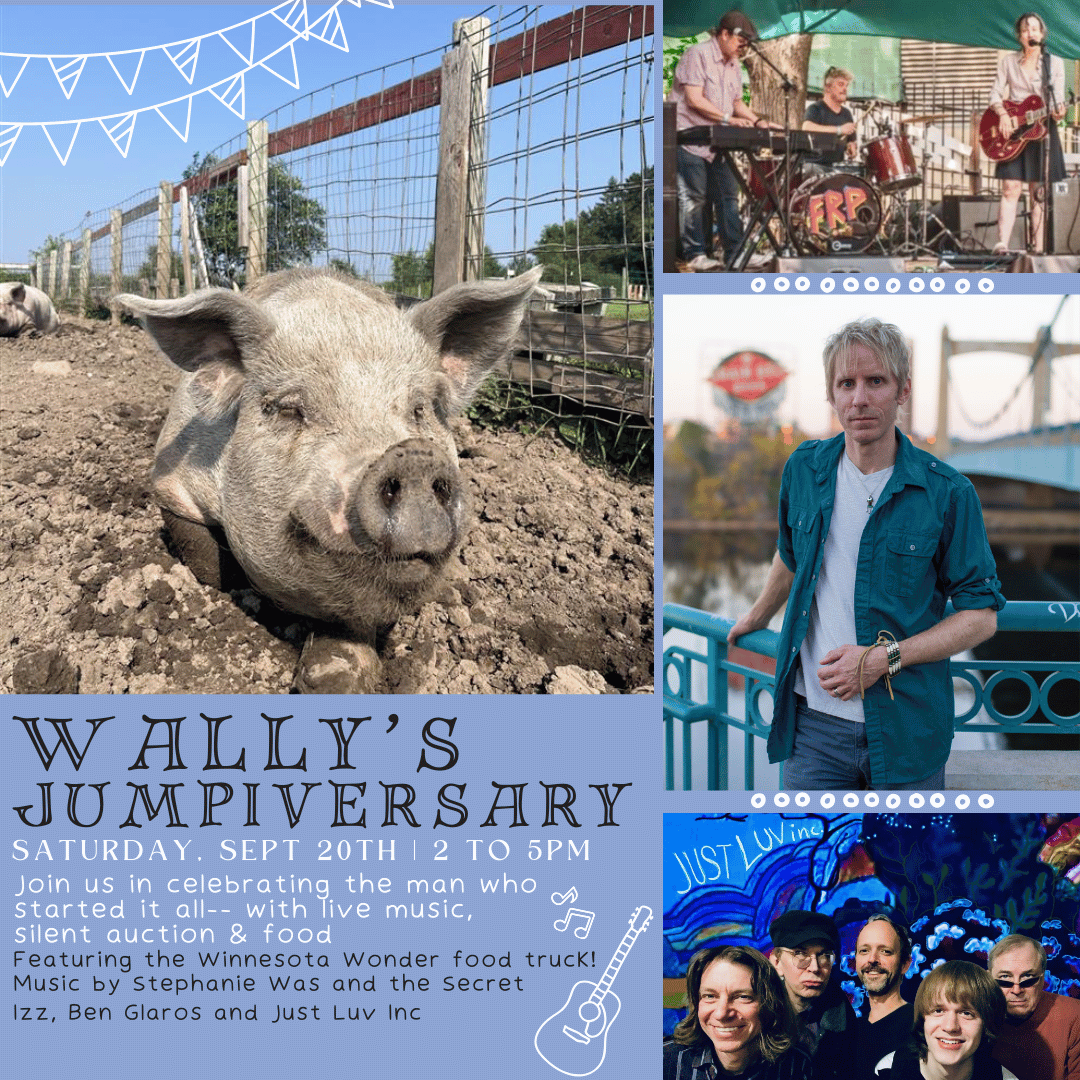 Join us on Saturday, Sept. 20th to celebrate Wally's Jumpiversary - with live music, a silent auction, and a vegan food truck!